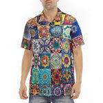 Men's Polo Shirt Mosaic of Colorful Ceramic Tiles