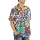 Hawaiian Shirt Mosaic of Colorful Ceramic Tiles