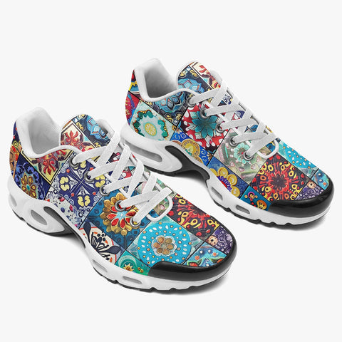 Air Cushion Sneakers Mosaic of Colorful Ceramic Tiles