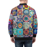 Bomber Jacket Mosaic of Colorful Ceramic Tiles