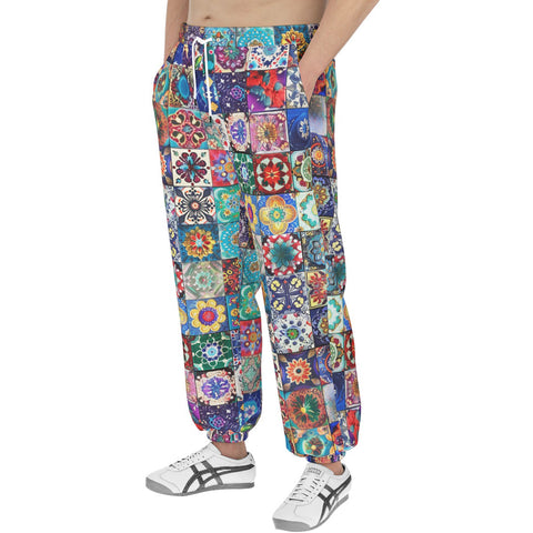 Men's Sweatpants Mosaic of Colorful Ceramic Tiles