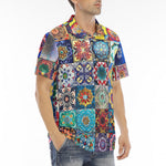 Men's Polo Shirt Mosaic of Colorful Ceramic Tiles