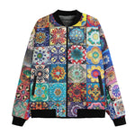 Bomber Jacket Mosaic of Colorful Ceramic Tiles