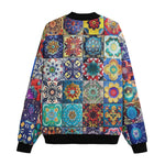 Bomber Jacket Mosaic of Colorful Ceramic Tiles