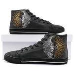 High-Top Canvas Shoes Golden Sun and Silver Moon