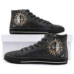 High-Top Canvas Shoes Sun and Moon Celestial Elements