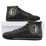 High-Top Canvas Shoes Sun and Moon Celestial Elements