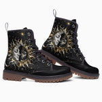 Leather Boots Sun and Moon Celestial Elements