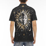 Men's Polo Shirt Sun and Moon Celestial Elements