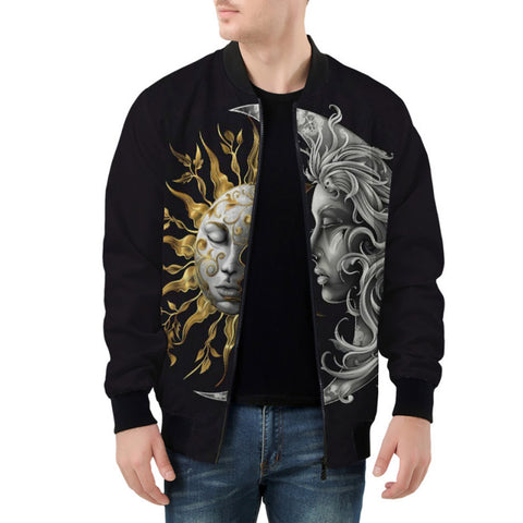 Bomber Jacket Sun and Moon Artwork