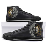 High-Top Canvas Shoes Sun and Moon Artwork