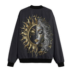 Bomber Jacket Sun and Moon in Ornate Circle