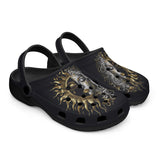 Classic Clogs Sun and Moon in Ornate Circle