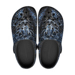 Classic Clogs Dark Blue Chinese Dragon