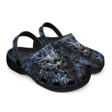 Classic Clogs Dark Blue Chinese Dragon