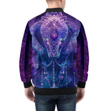 Bomber Jacket Mythical Neon Blue Cobra Artwork