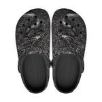 Classic Clogs Black Metal Embossed Chinese Dragon