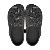 Classic Clogs Black Metal Embossed Chinese Dragon