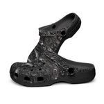 Classic Clogs Black Metal Embossed Chinese Dragon