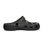 Classic Clogs Black Metal Embossed Chinese Dragon