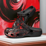 Classic Clogs Black and Red Abstraction