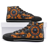 High-Top Canvas Shoes Gears Cogs and Wheels Art