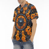 Men's Polo Shirt Gears Cogs and Wheels Art