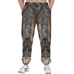 Men's Sweatpants Mystical Carved Wooden Art