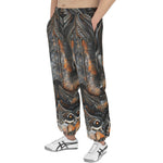 Men's Sweatpants Mystical Carved Wooden Art