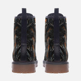 Leather Boots Mystical Carved Wooden Art