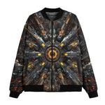 Bomber Jacket Futuristic Shapes Fractal Abstraction