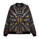 Bomber Jacket Futuristic Shapes Fractal Abstraction