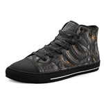 High-Top Canvas Shoes Biomechanical Art Style