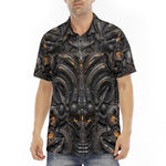 Men's Polo Shirt Biomechanical Art Style