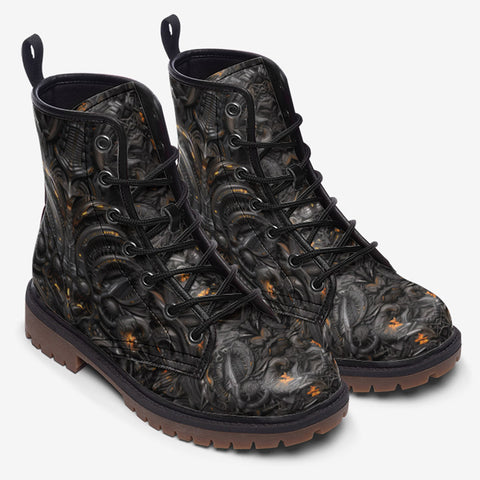 Leather Boots Biomechanical Art Style