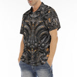 Men's Polo Shirt Biomechanical Art Style