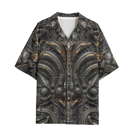 Hawaiian Shirt Biomechanical Art Style