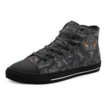 High-Top Canvas Shoes Biomechanical Abstract Art