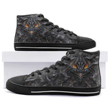 High-Top Canvas Shoes Biomechanical Abstract Art