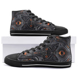 High-Top Canvas Shoes Biomechanical Style Artwork