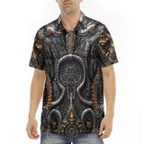 Men's Polo Shirt Biomechanical Creatures Pattern