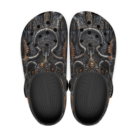 Classic Clogs Biomechanical Creatures Pattern