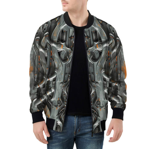 Bomber Jacket Futuristic Biomechanical Art