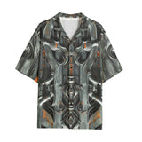 Hawaiian Shirt Futuristic Biomechanical Art