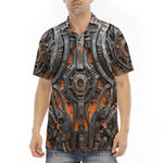 Men's Polo Shirt Mechanical Steampunk Pattern