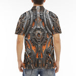 Men's Polo Shirt Mechanical Steampunk Pattern