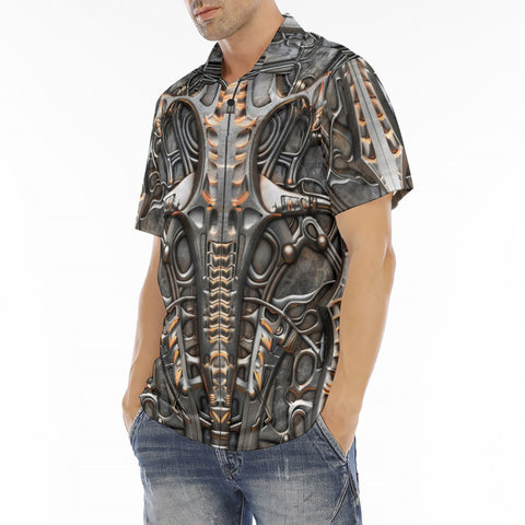 Men's Polo Shirt Biomechanical Futuristic Art