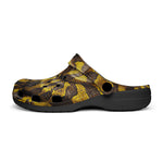 Classic Clogs Python Scales Pattern Black and Yellow
