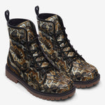 Leather Boots Python Skin Pattern