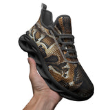 Sports Mesh Sneakers Python Skin Pattern